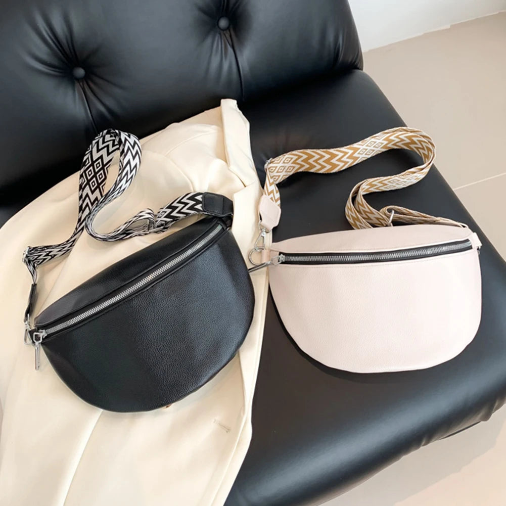 Modern Soft Zip-Top Crossbody Bag