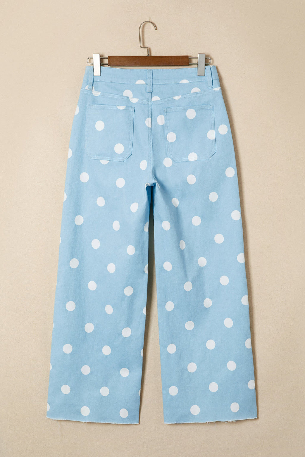 Everyday Raw Hem Print Polka Dot Shift Jeans