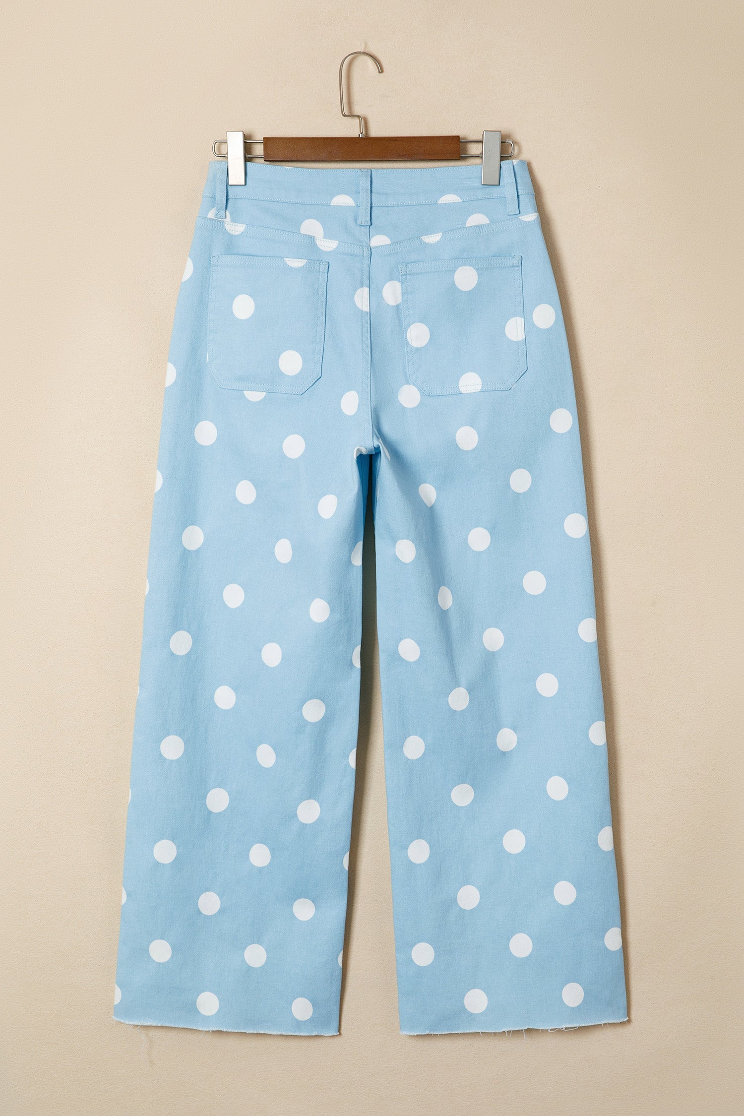 Everyday Raw Hem Print Polka Dot Shift Jeans