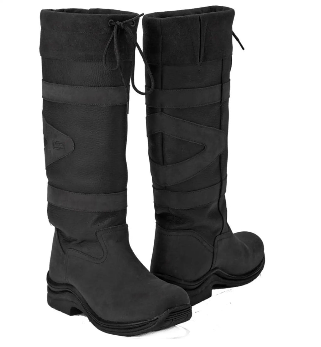 Classic Weather-Ready Leather Riding Boots