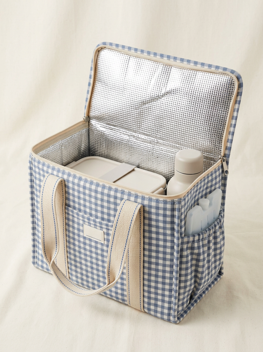 Unisex Picnic Lover Blue Gingham Pattern Printed Top