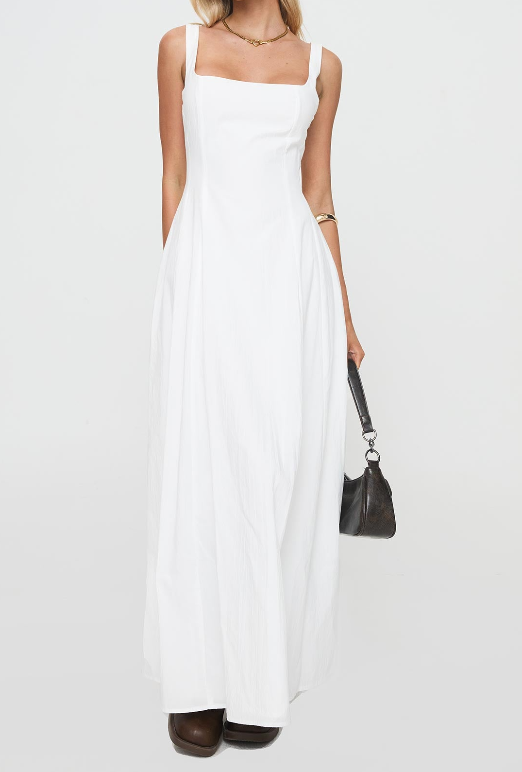 Flowing Event Shirred Maxi Dress