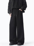 Men S Plus Size Loose Fit Drawstring Wide Leg Pants