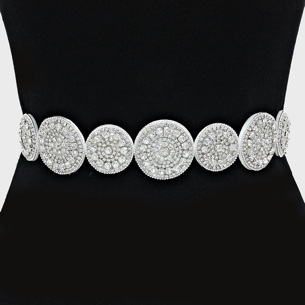 Elegant Crystal Handmade Convertible Wedding Sash Belt
