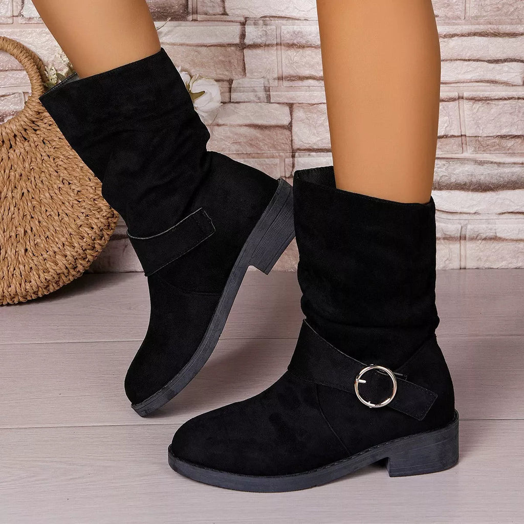 Refined Structured Riding Boots