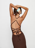 Sequin Detail Halter Maxi Dress