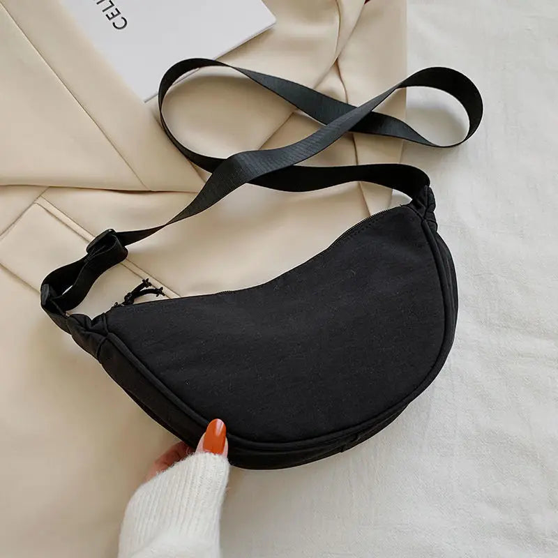 Soft Zip-Top Crossbody Bag