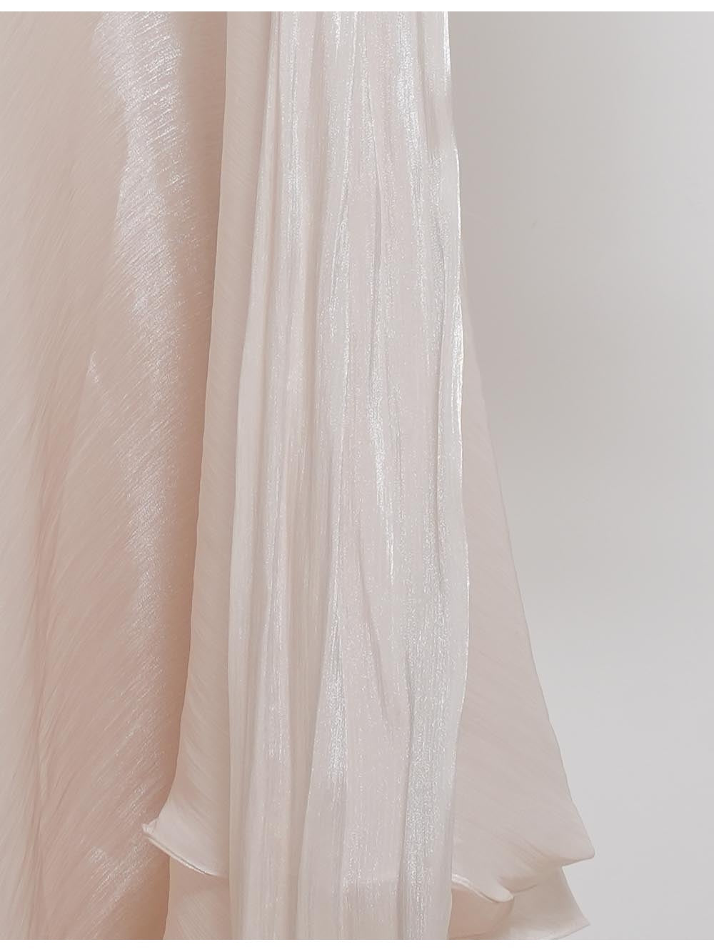 Chic Ruched Round Neck Waist Long Sleeves Maxi Dress