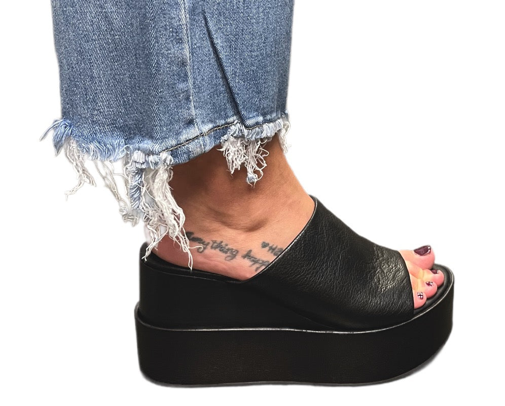 Leather Wedge Sandals