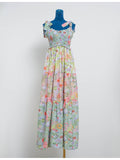 Shoulder Smocked Tiered Maxi Dress