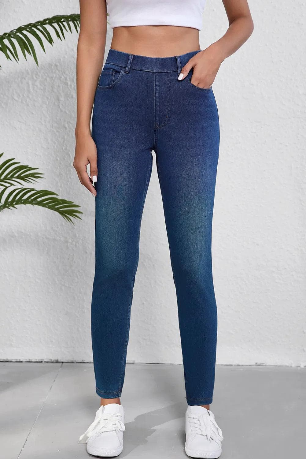 Straight Leg Ashleigh Multiple Pockets Stretchy Jeans