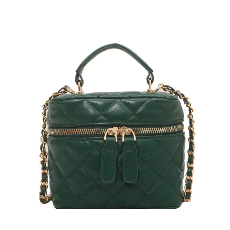 Quilted Structured Clutch Bag