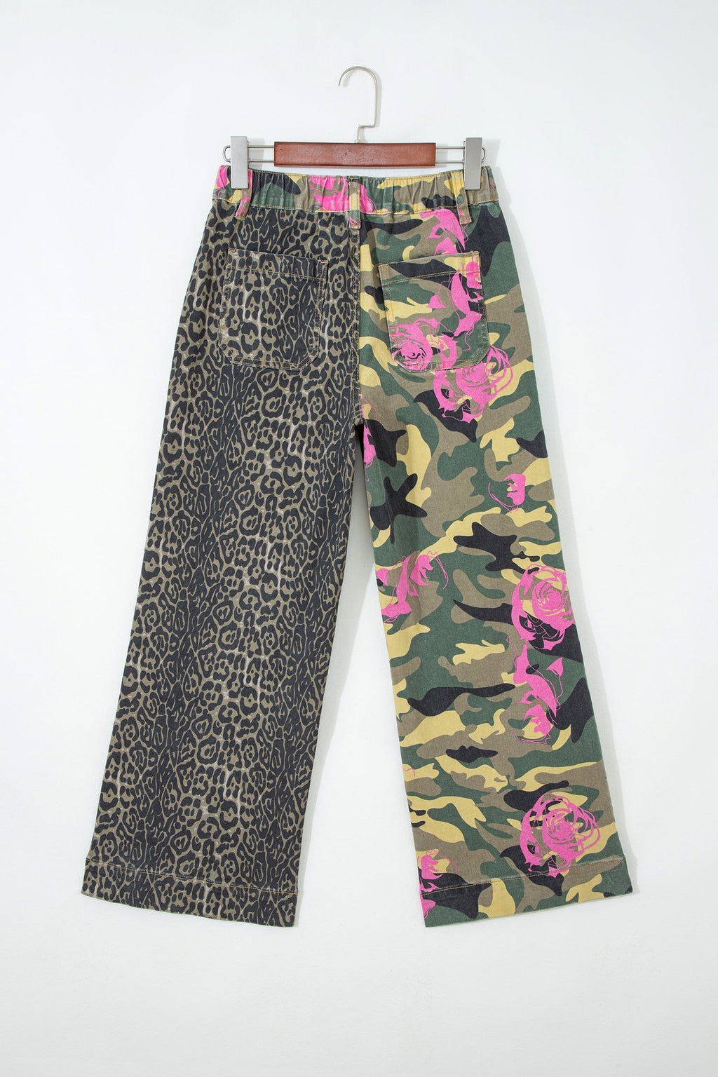 Straight Leg Leopard Print Multicolour Abstract Jeans