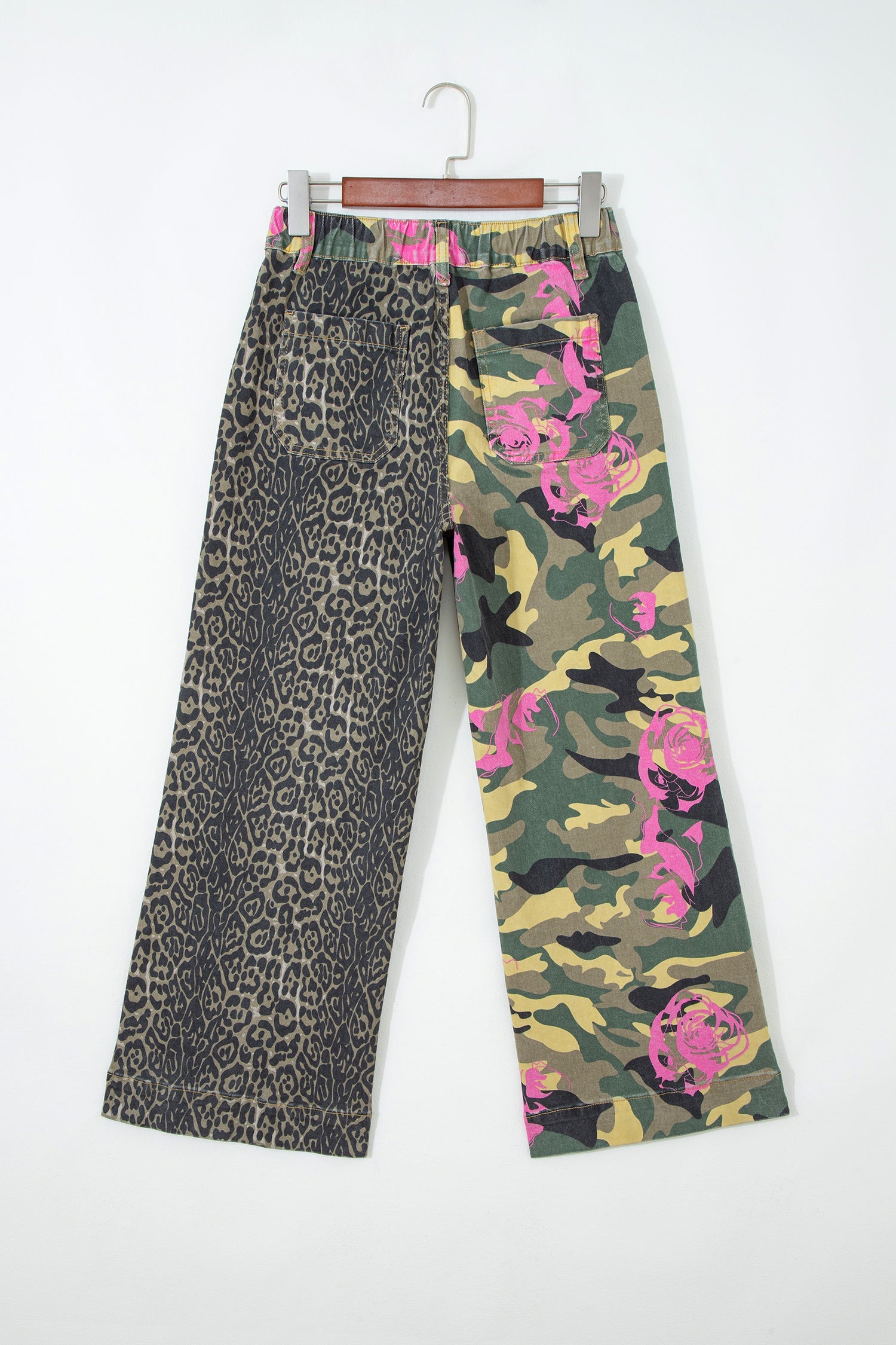 Straight Leg Leopard Print Multicolour Abstract Jeans