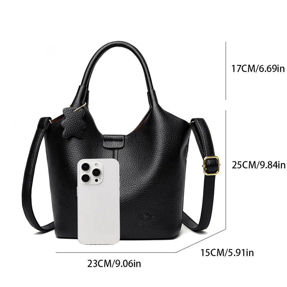 Timeless Soft Zip-Top Shoulder Bag