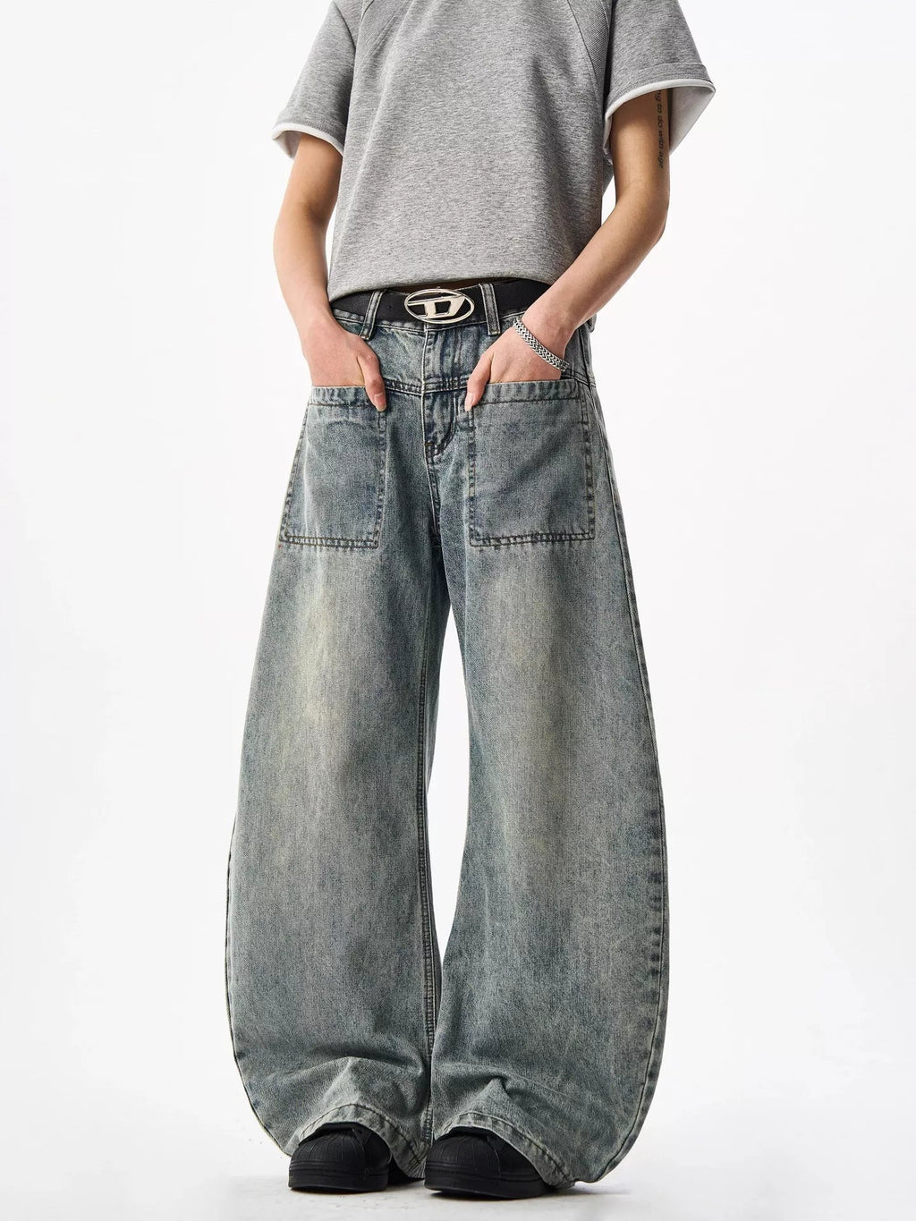 Modern Men's Full Size Wide Leg Jeans Plus Size