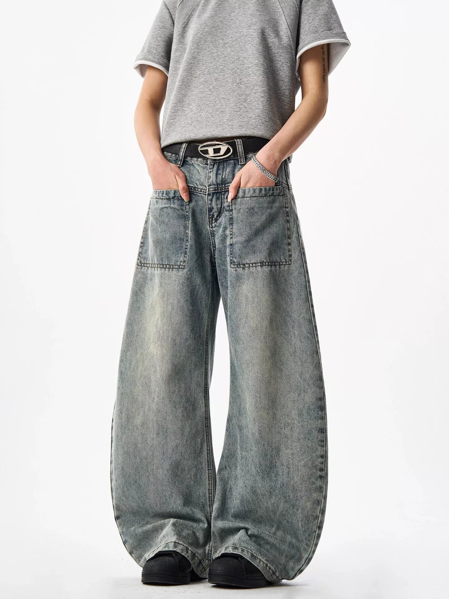 Modern Men's Full Size Wide Leg Jeans Plus Size