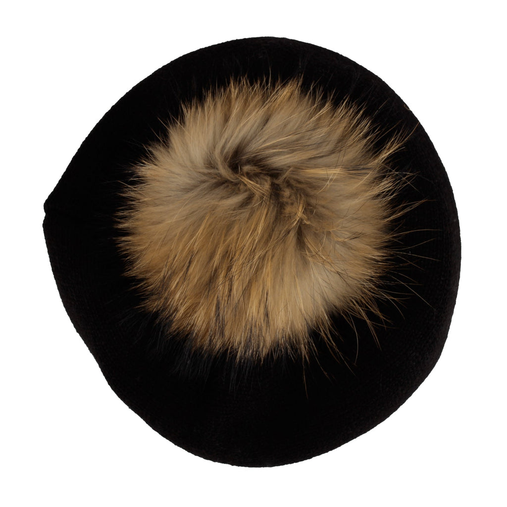 Knit Pom Pom Beret Beanie Hat