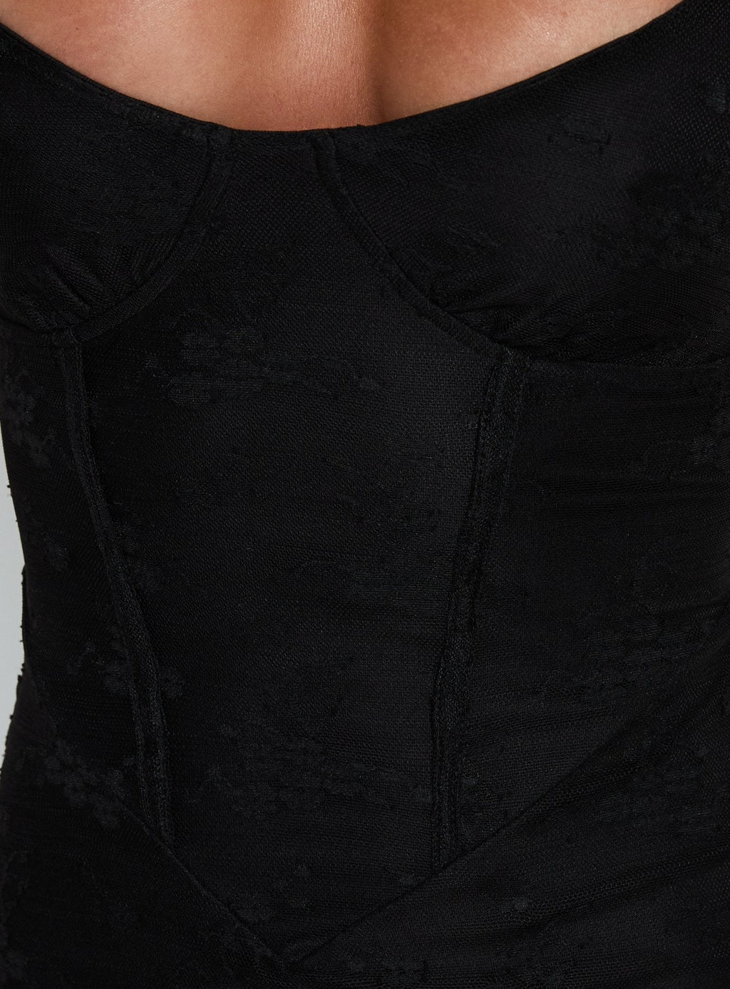 Minimal Detail Lace Detail Maxi Dress