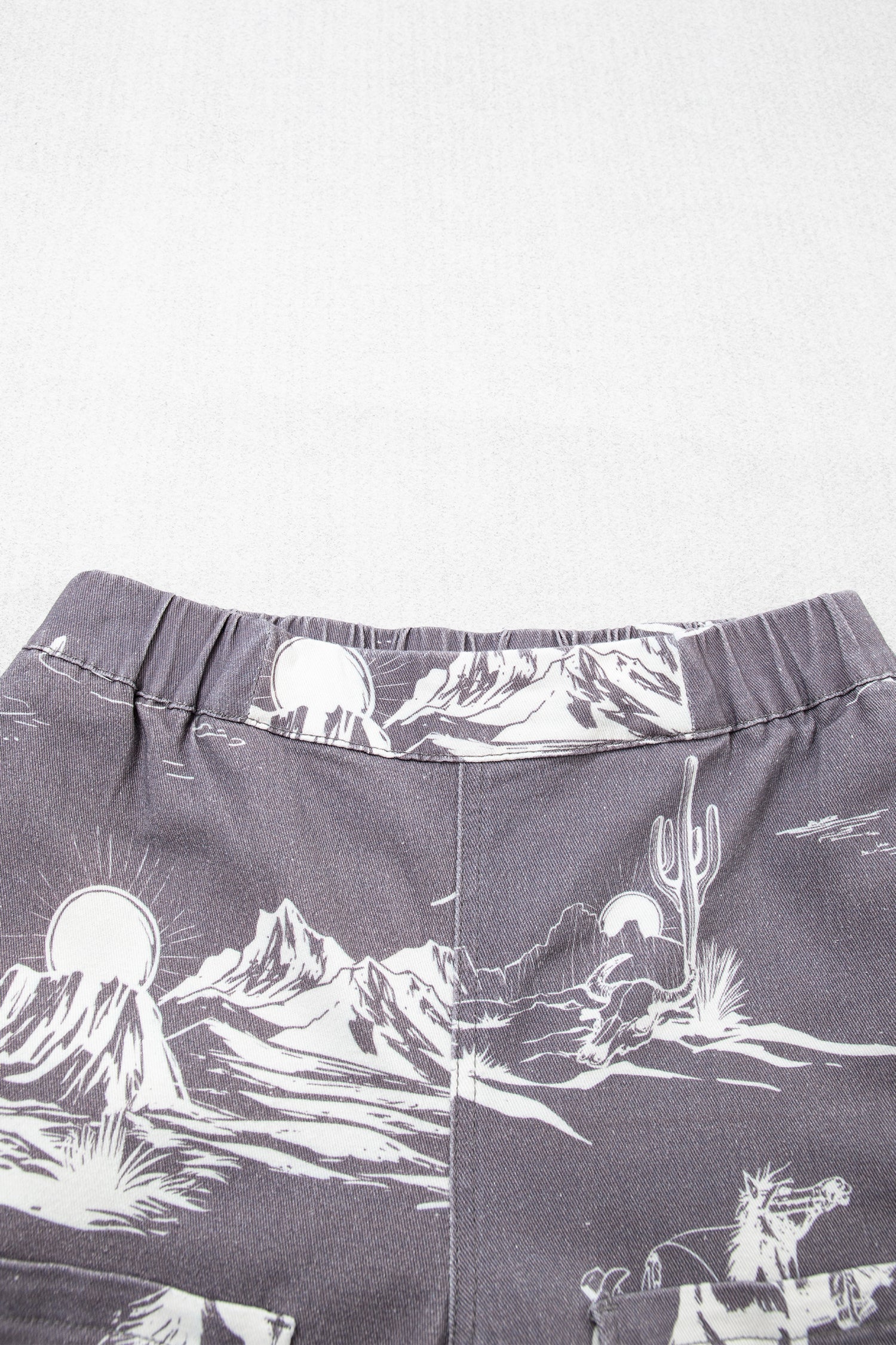 Print Vintage Wild West Riding Printed Jeans