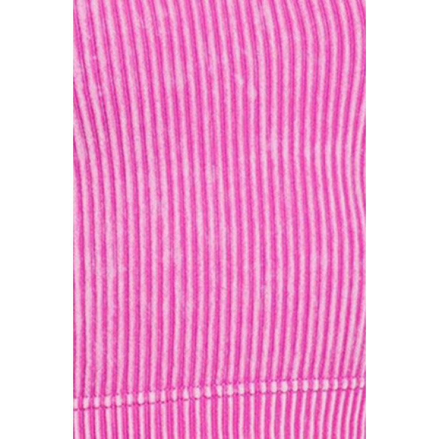 Washed Ribbed Cropped Tank