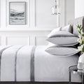 Refined Bedroom Embroidered Printed Cotton Duvet Cover Set