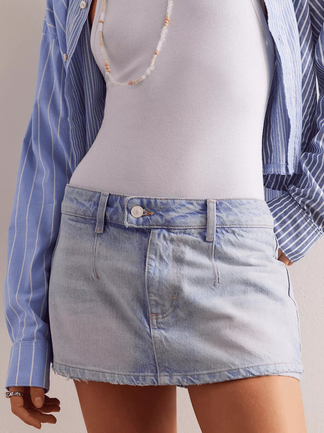Wash Denim Mini Dreamy Skirt