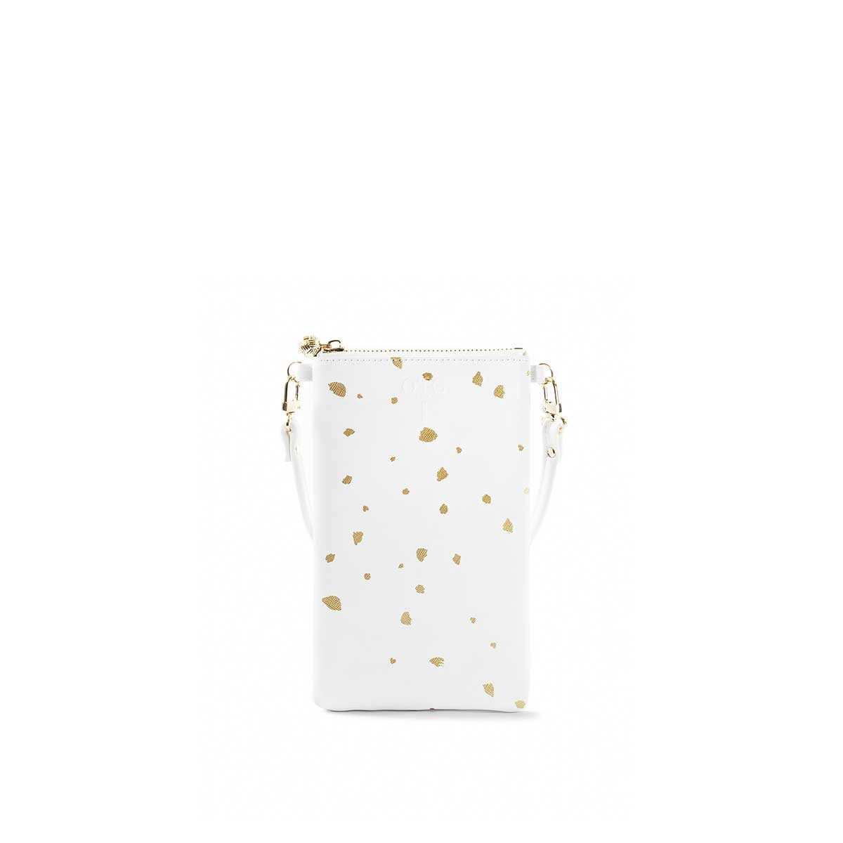 Faux Leather Zip Phone Tote Bag