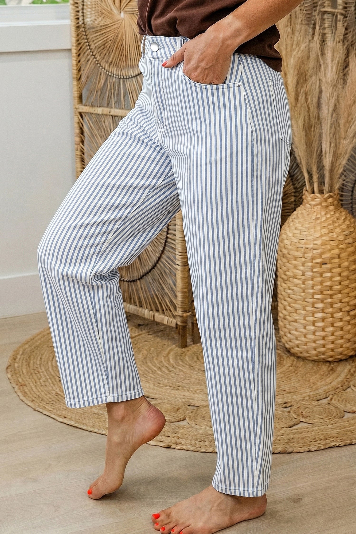 Barrel Stripe Jeans