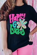 Black Happy Go Lucky Clover