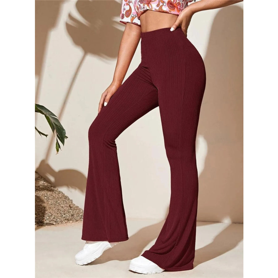 Full Size High Waist Flare Active Pants Plus Size