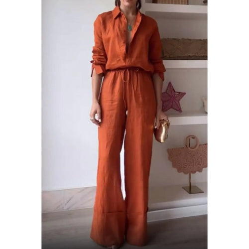 Button Down Shirt and Drawstring Pants