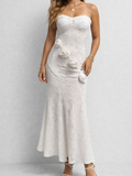 Strapless D Bodycon Tube Maxi Dress