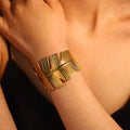 Streamlined Cuff Statement Fashion Bracelet