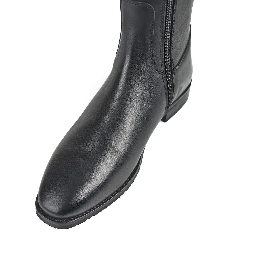Refined Zip Leather Riding Boots