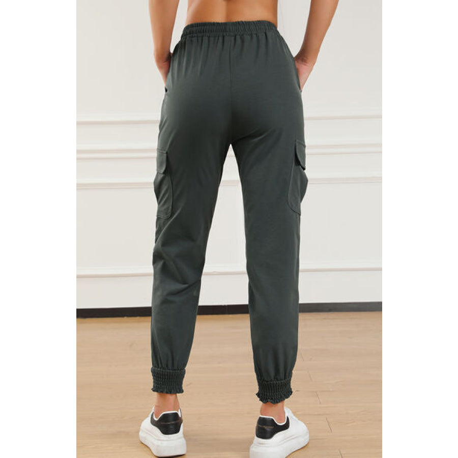 Drawstring High Waist Joggers with Pockets Apparel