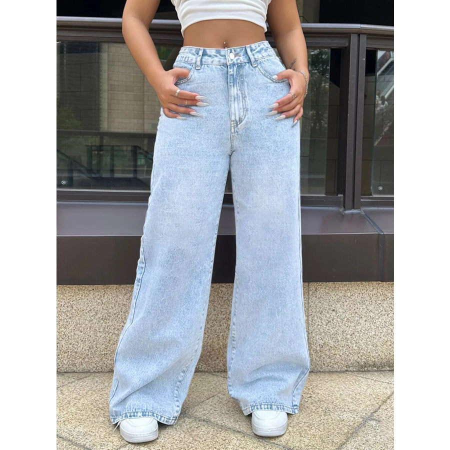High Waisted Wide Leg Jeans Jeans