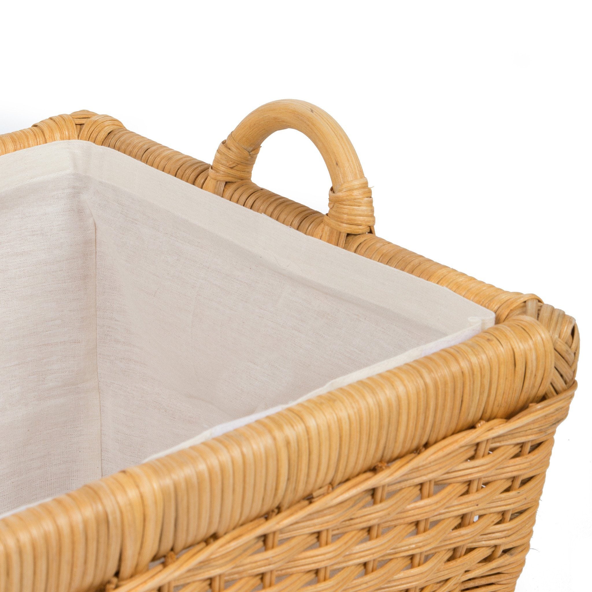Fabric Liner For Lift Off Lid Wicker Storage Basket