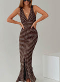 Texture Ruched Maxi Dress