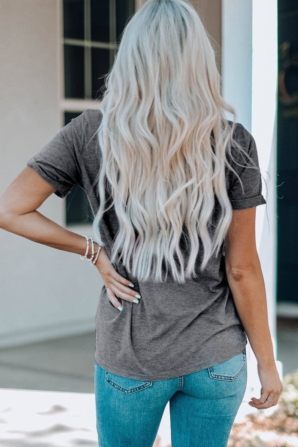 Gray American Football Graphic Casual
