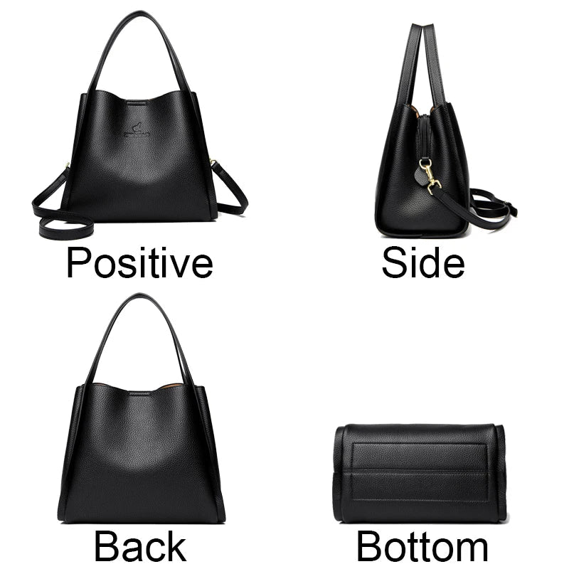 Modern Soft Zip-Top Shoulder Bag